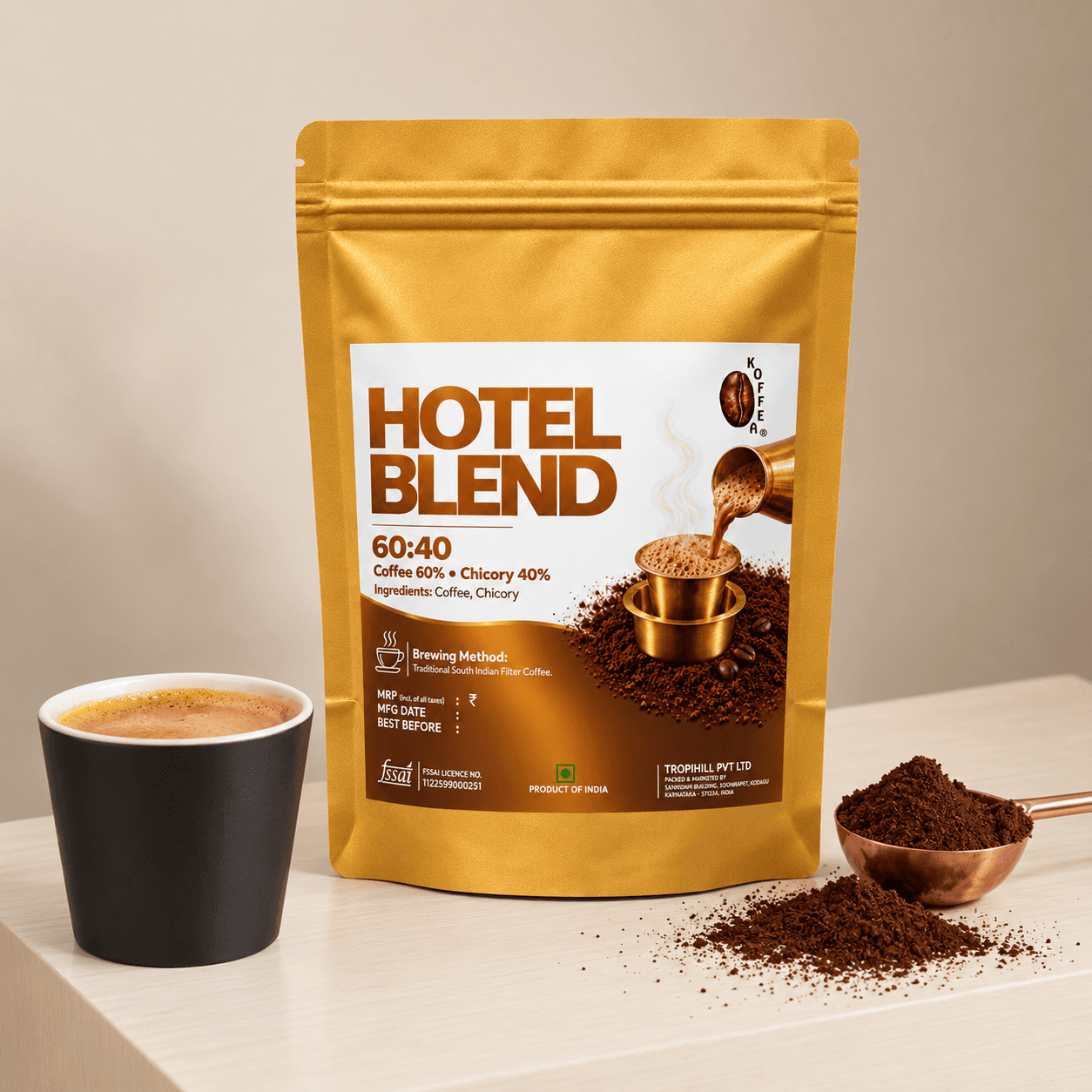 Hotel Blend Filter Coffee | coffee 60% Chicory 40% | Strong Blend view 3