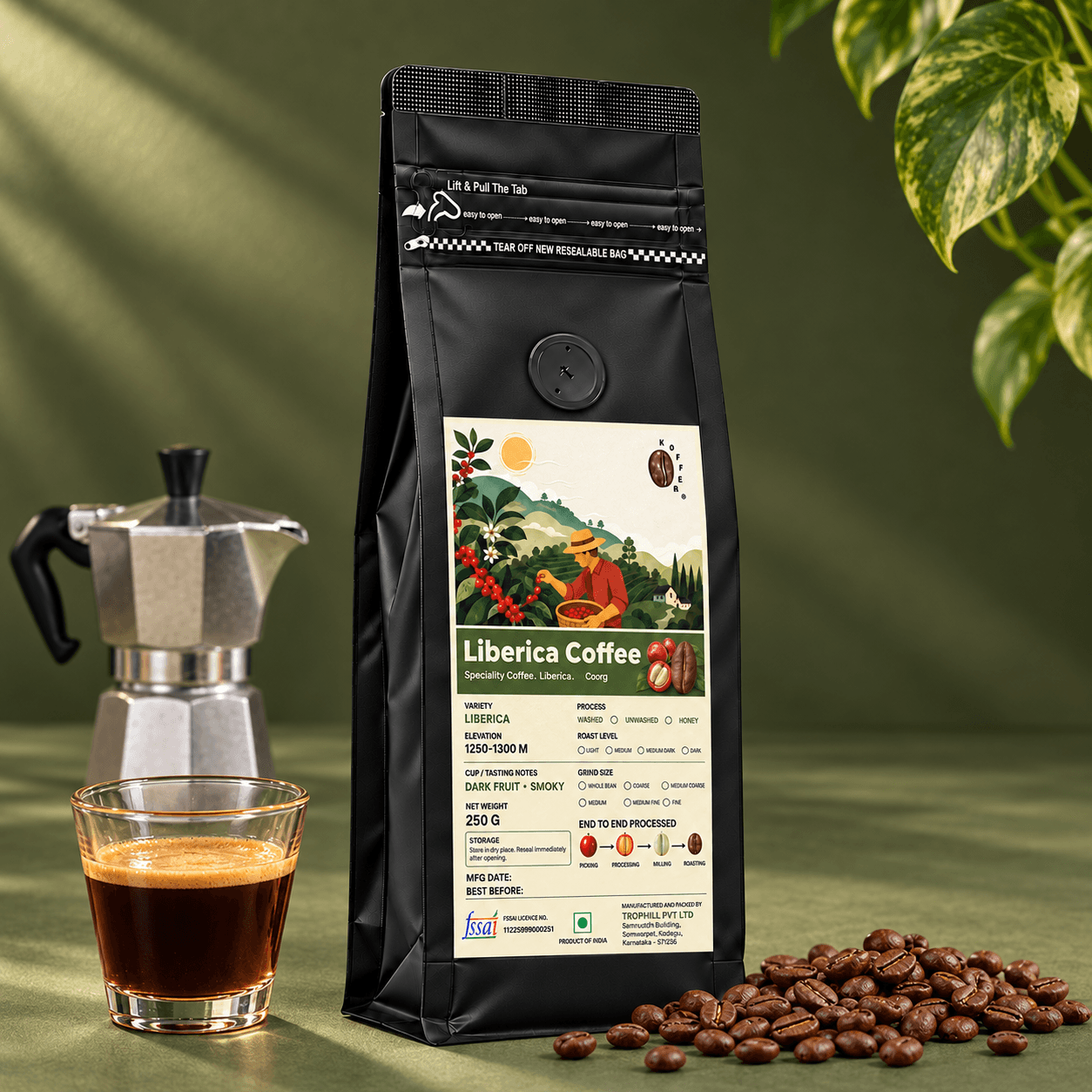 Liberica Roasted Coffee Beans view 4