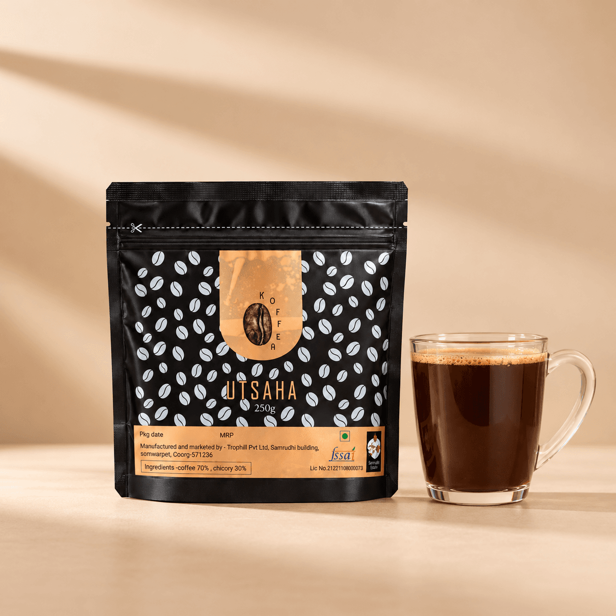 Utsaha Filter Coffee | coffee 70% Chicory 30% | medium strong coffee view 3