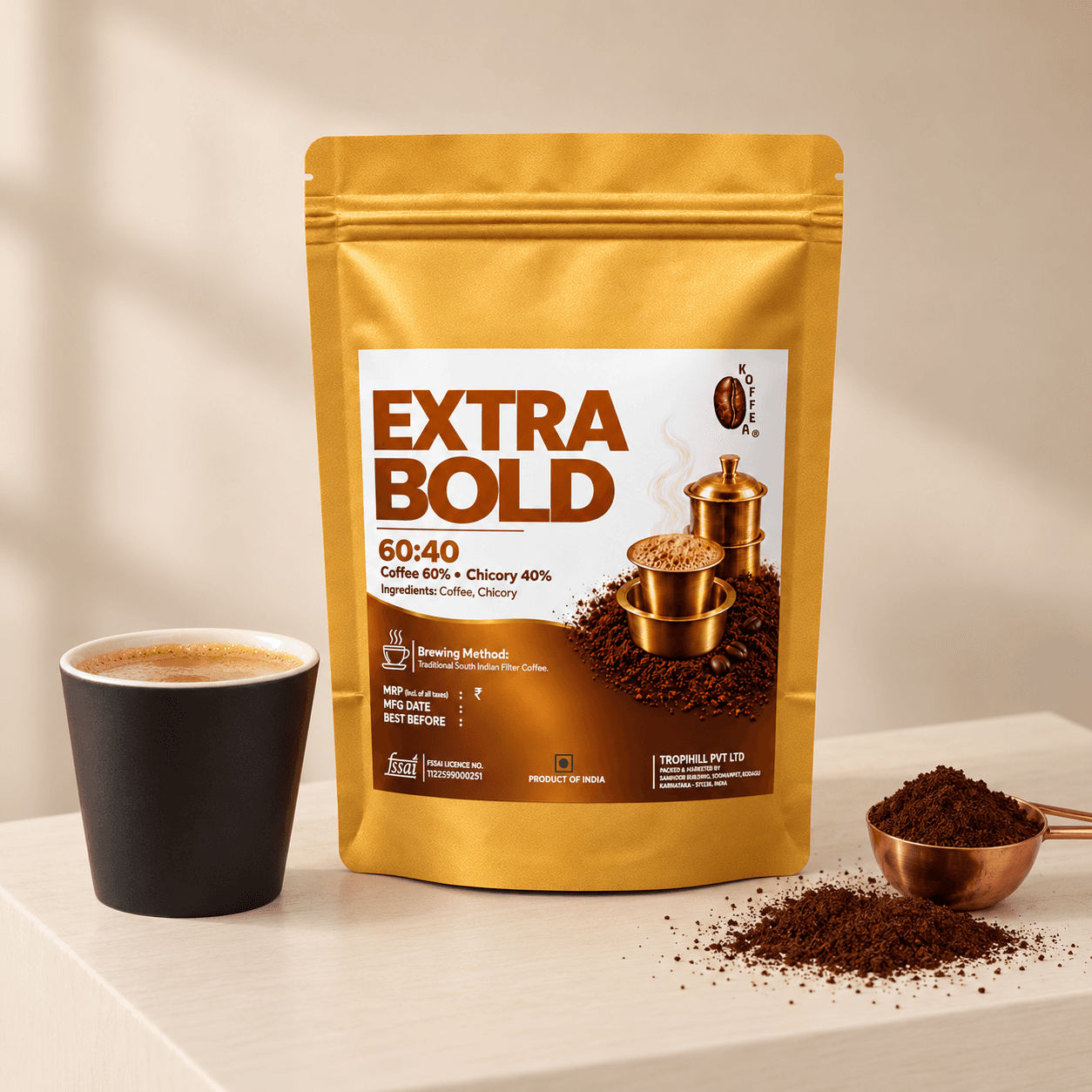 Extra Bold Filter Coffee | coffee 60% Chicory 40% | Strong  Coffee view 3
