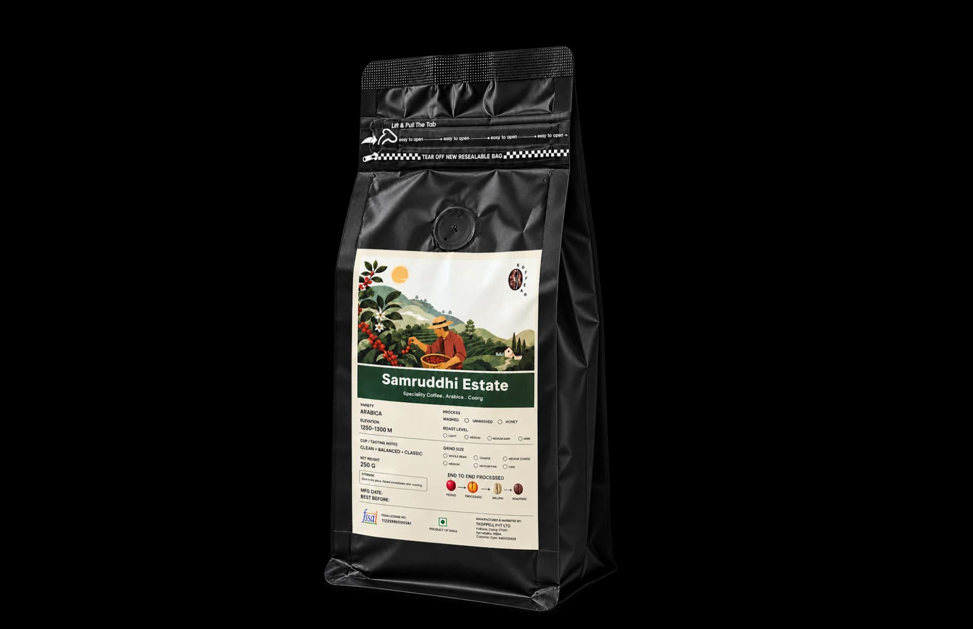 Koffea Samrudhi Estate coffee bag