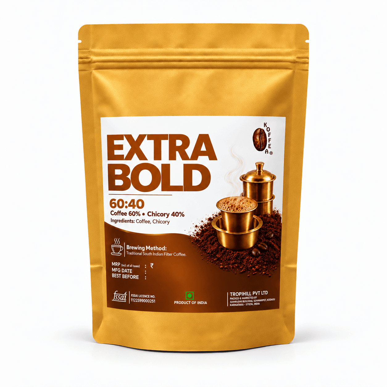 Extra Bold Filter Coffee | coffee 60% Chicory 40% | Strong Coffee