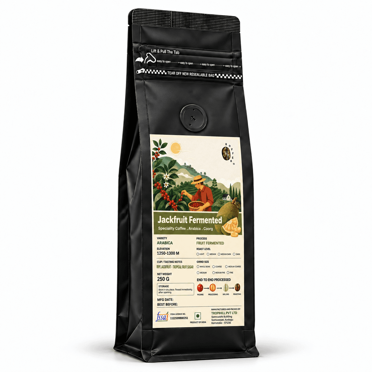 Jackfruit Fermented Roasted Coffee Beans