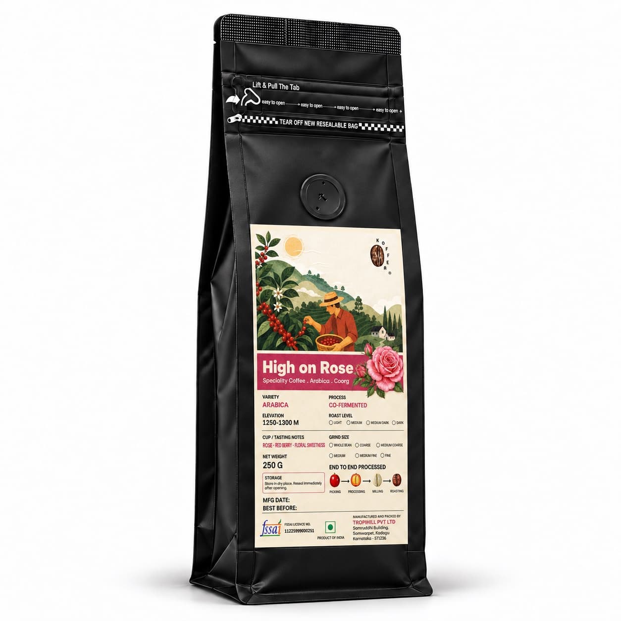 High on Rose Co-Fermented Roasted Coffee Beans